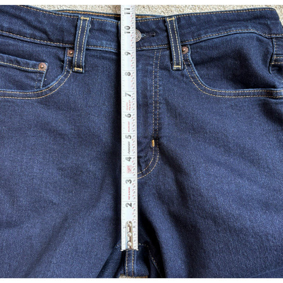 Levis 725 High Rise Bootcut Jeans Size 30 x 30 Dark Wash Stretch Denim - Picture 11 of 14